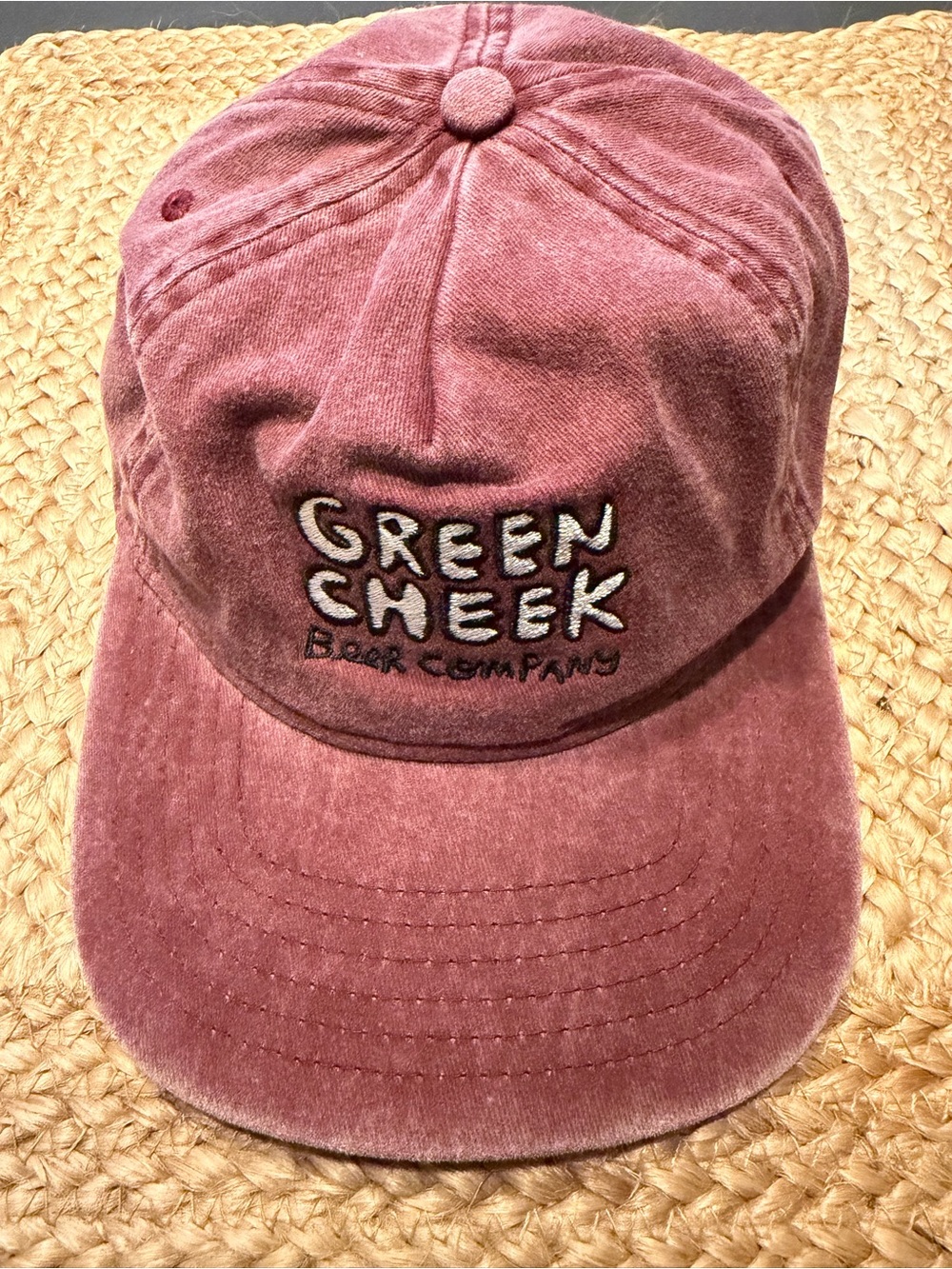 GREEN CHEEK BEER CO. Vintage Washed Wine Unisex Hat